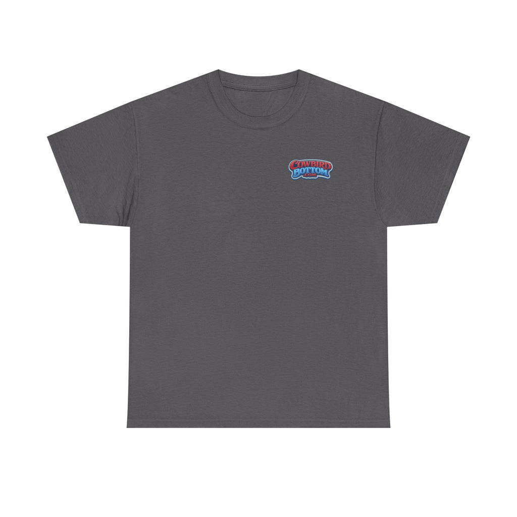 Excavator Logo T‑Shirt — Vintage Construction Crew Tee (Back Graphic: 'This Is My Alma Mater')
