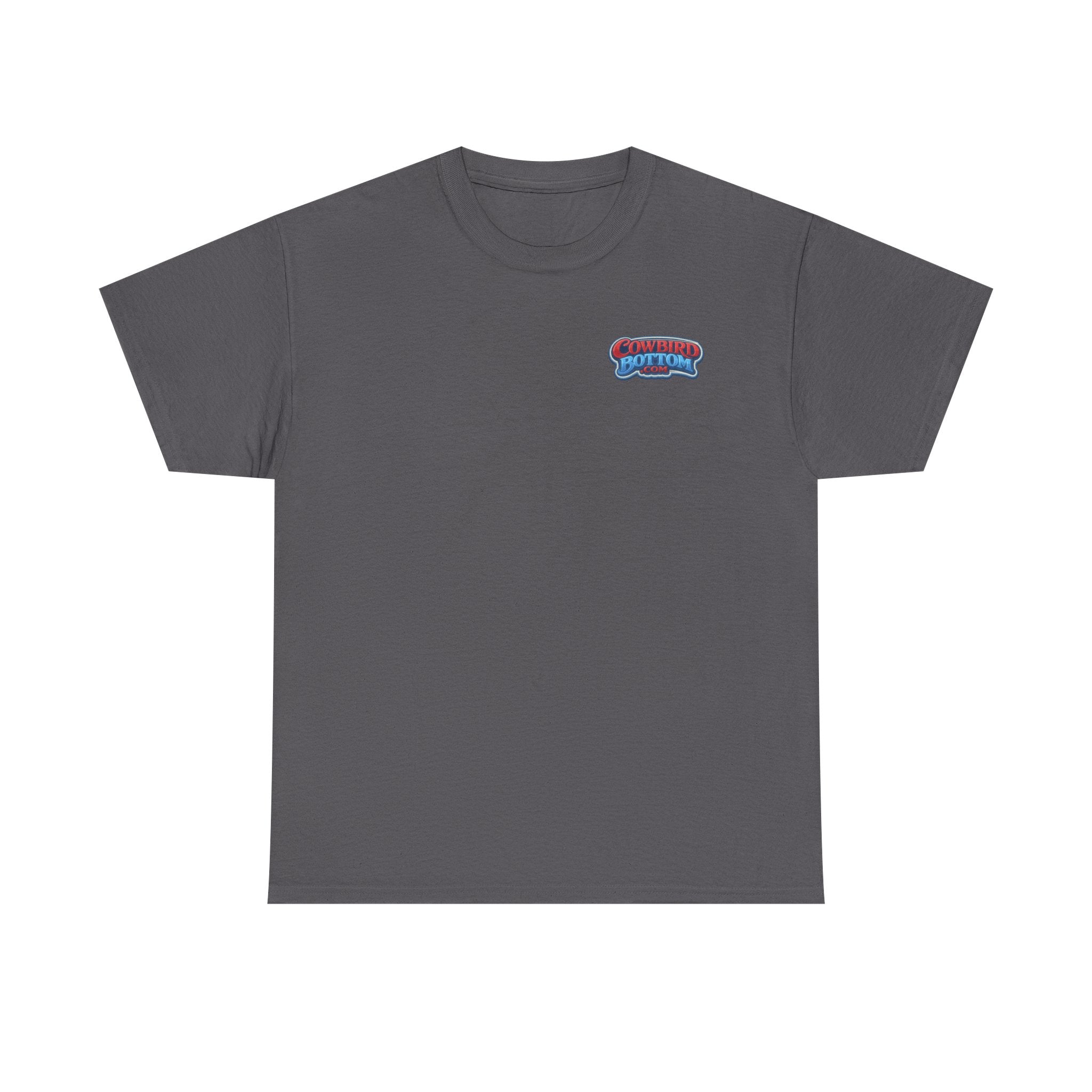 Excavator Logo T‑Shirt — Vintage Construction Crew Tee (Back Graphic: 'This Is My Alma Mater')