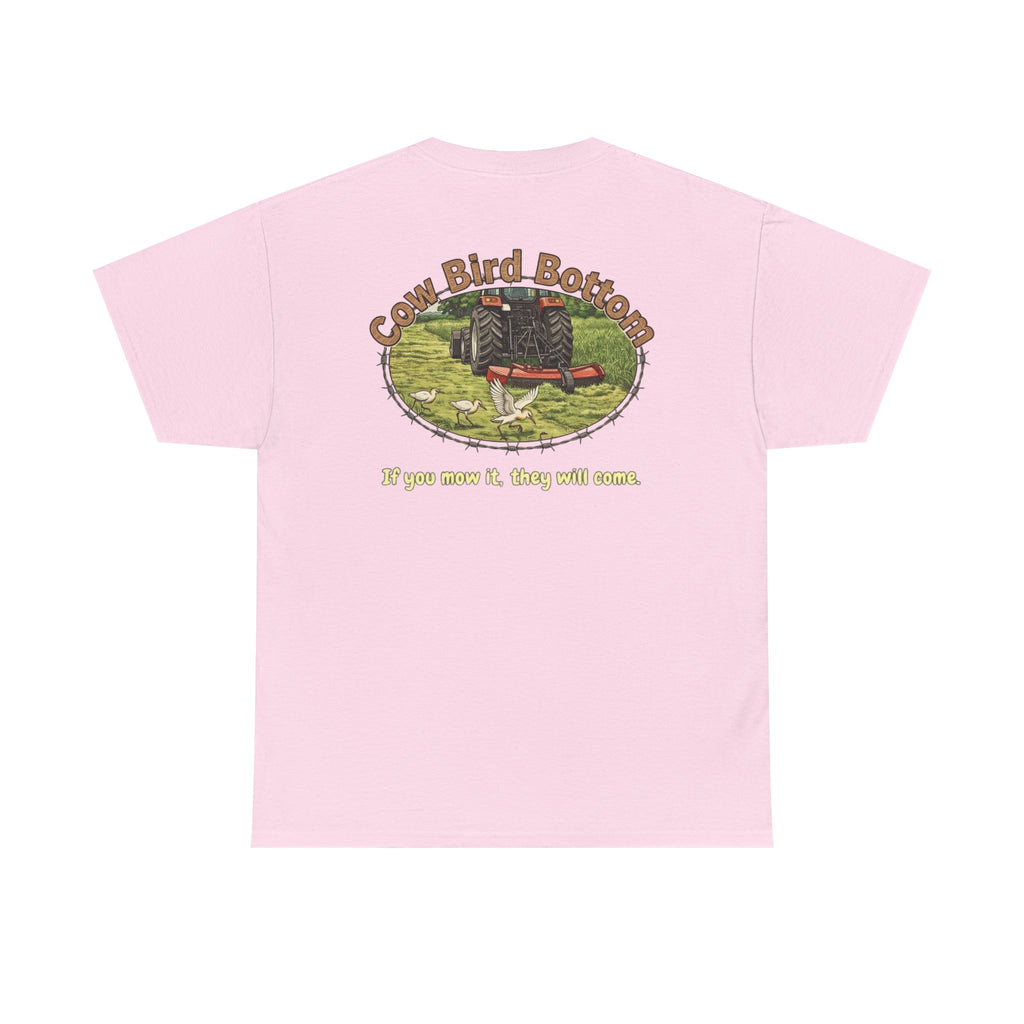 Cow Bird Bottom Red Tractor Graphic Tee