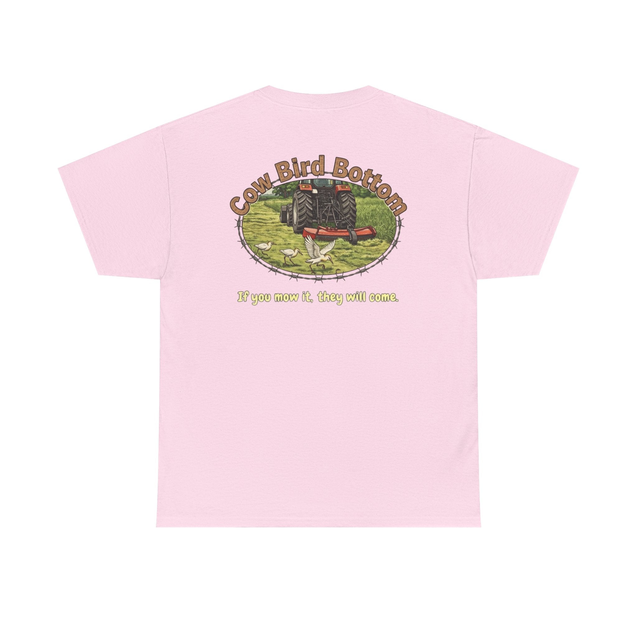 Cow Bird Bottom Red Tractor Graphic Tee