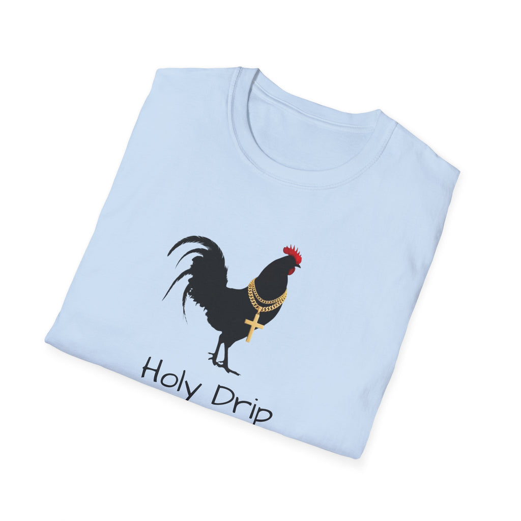 Rooster Graphic T-Shirt — "Sanctified and Still Strutting" Christian Farmhouse Tee