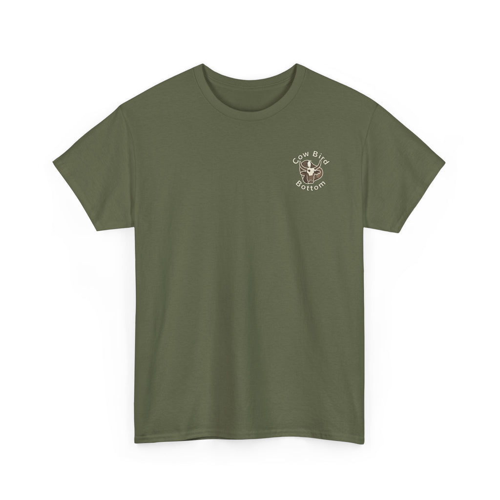Cow Bird Bottom Red Tractor Graphic Tee