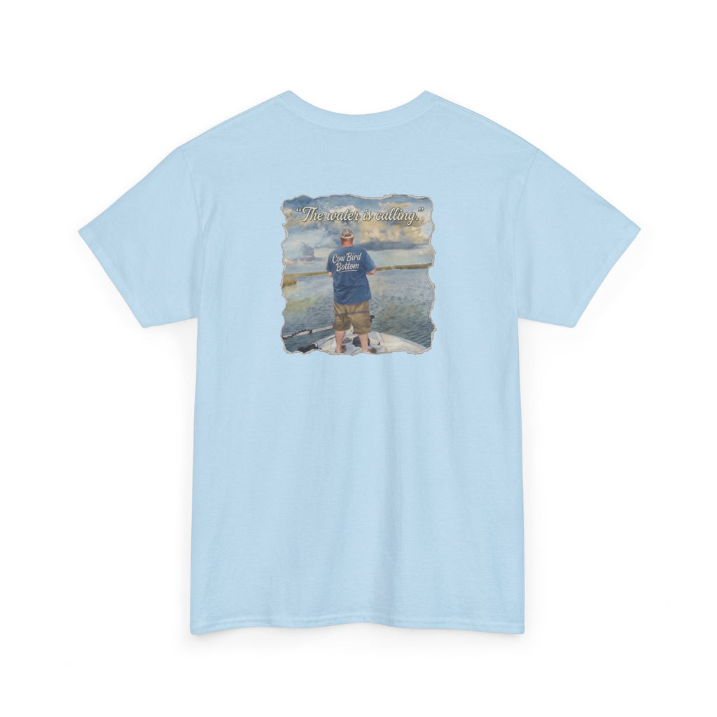Fishing Photo Backprint Tee — Custom Shoreline Memory T‑Shirt