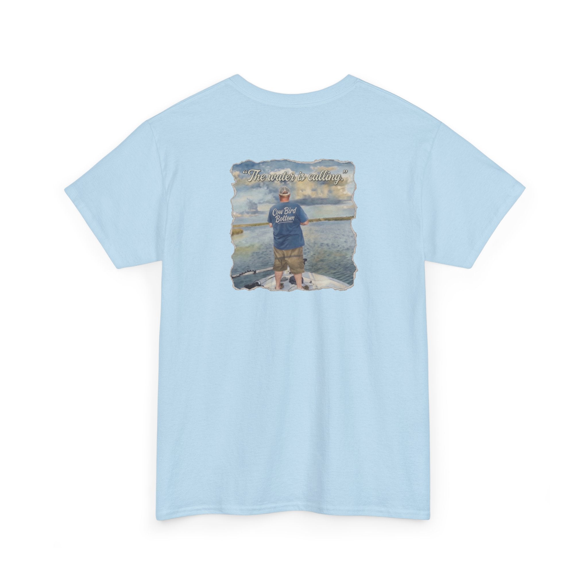Fishing Photo Backprint Tee — Custom Shoreline Memory T‑Shirt