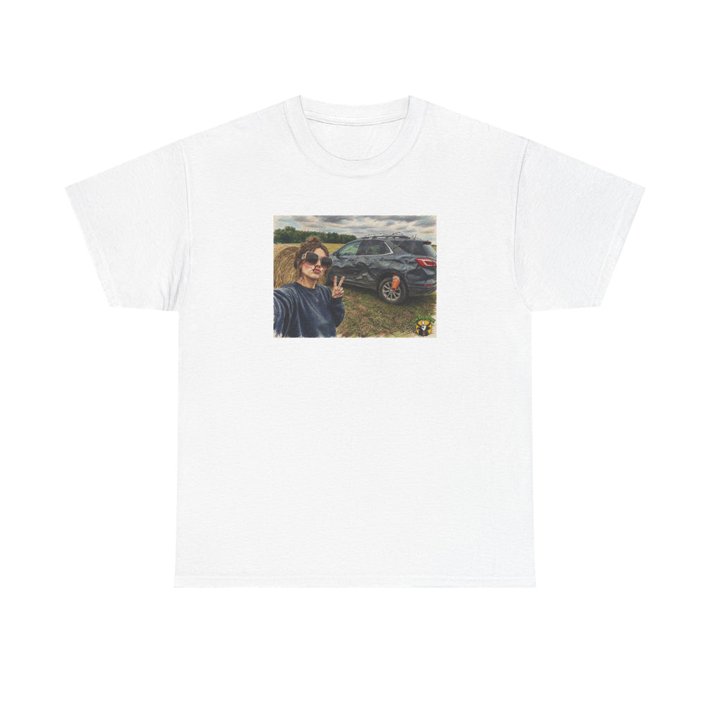 Photo Selfie Car TikTok Tee — Custom Vintage Car Selfie T-Shirt