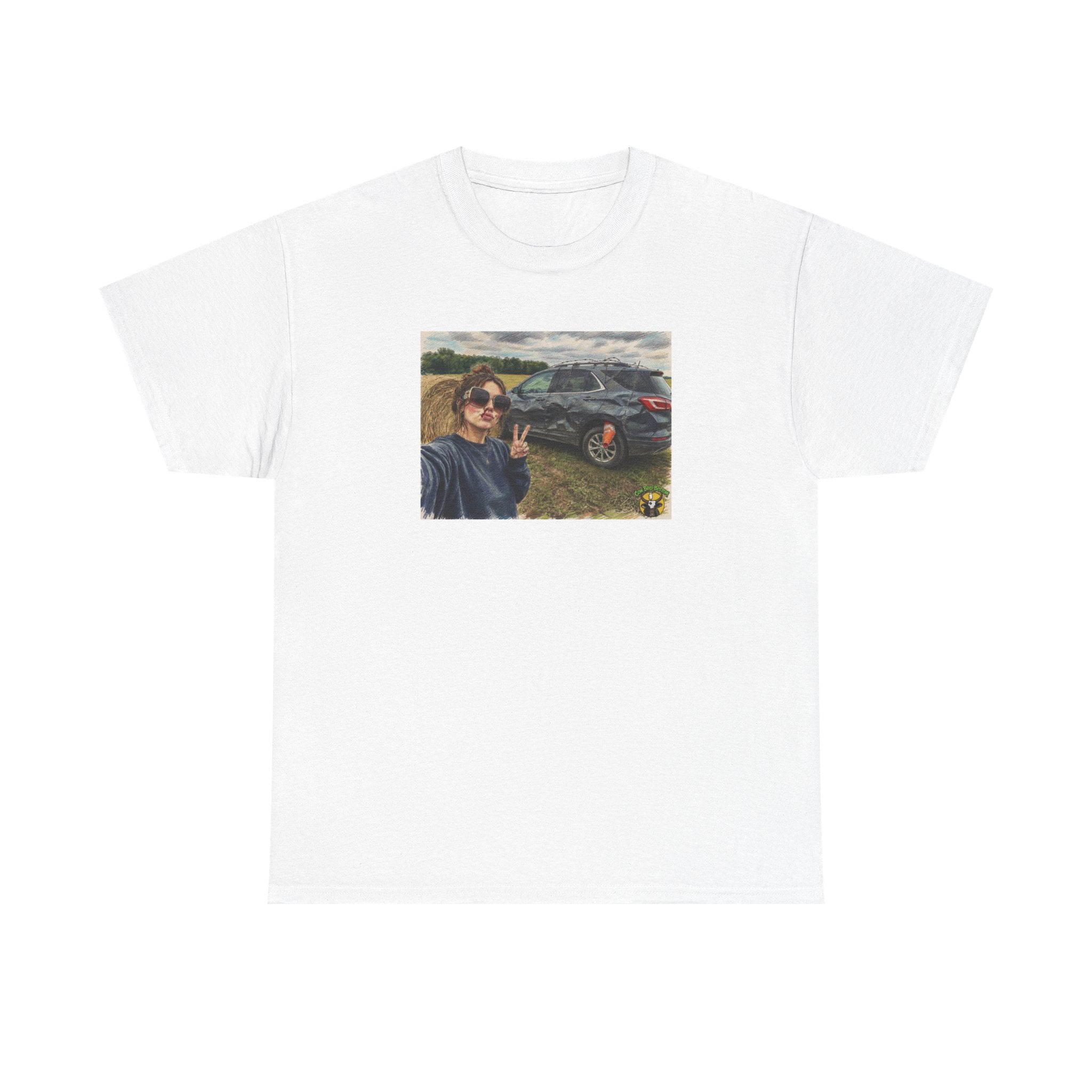 Photo Selfie Car TikTok Tee — Custom Vintage Car Selfie T-Shirt
