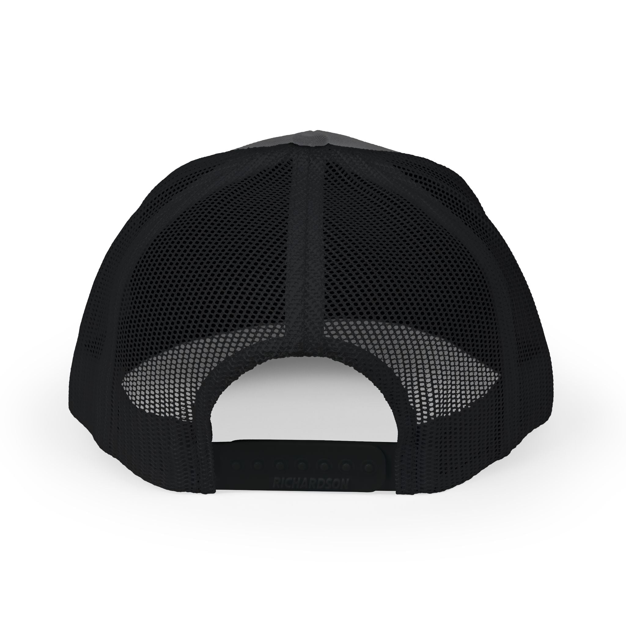Richardson Embroidered Trucker Cap — American Flag with Anchor "Home of the Free"