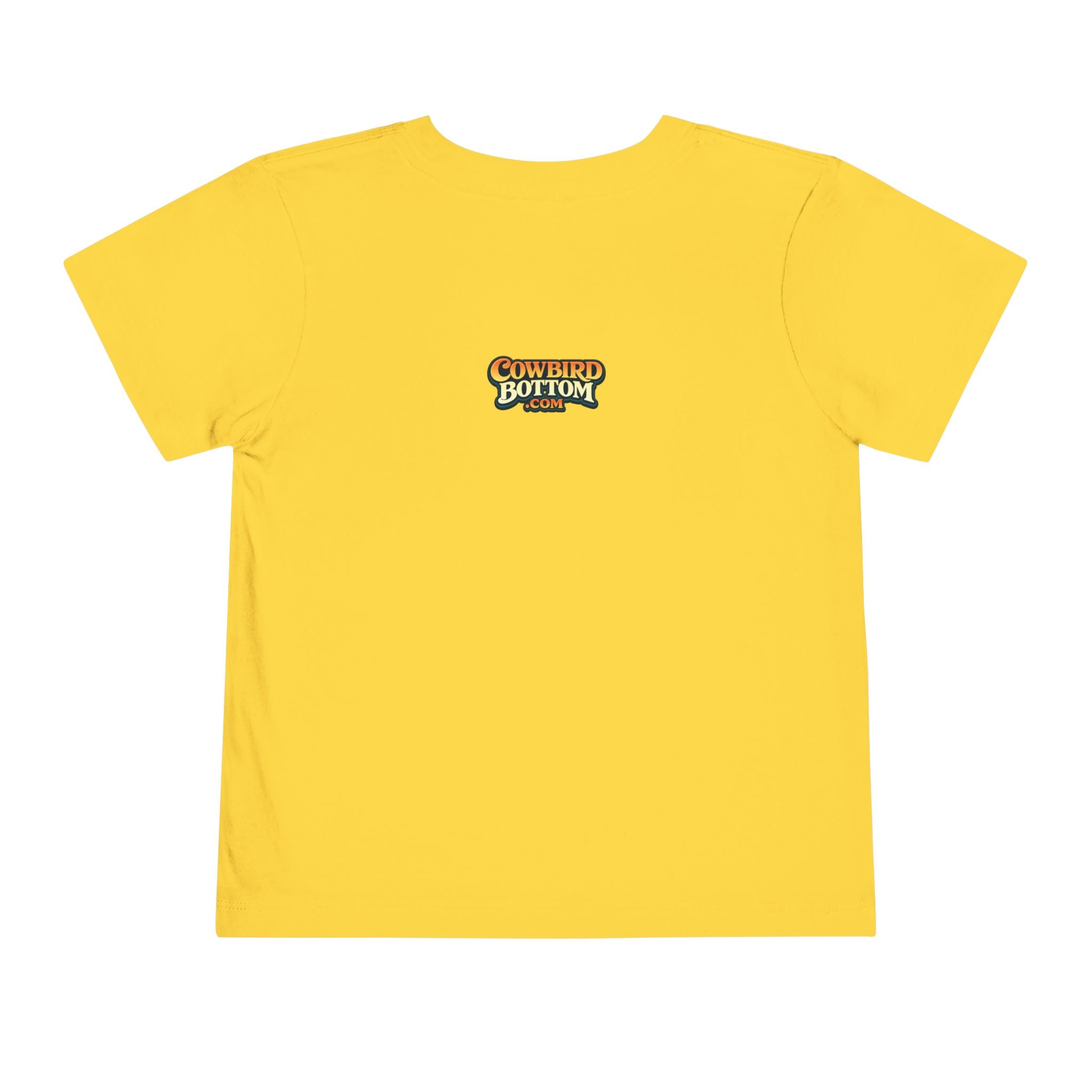 Cowbird Bottom Toddler Tee – Cute Fishing Adventure Graphic