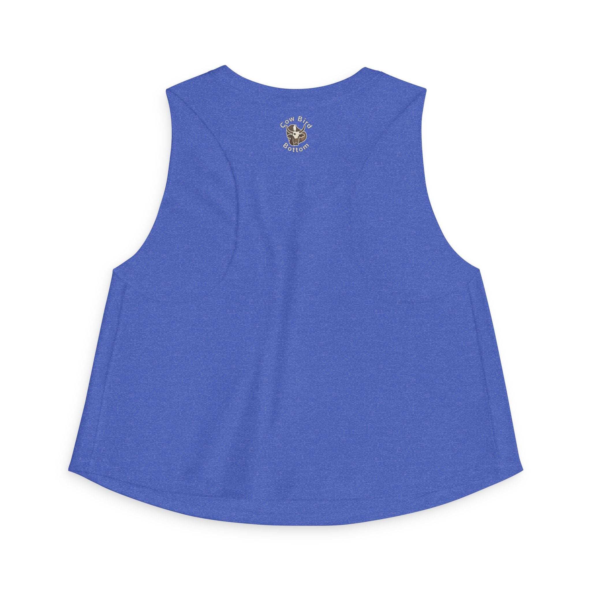 Southern Style Crop Top — 'Cow Bird Bottom' Vintage Heron Graphic