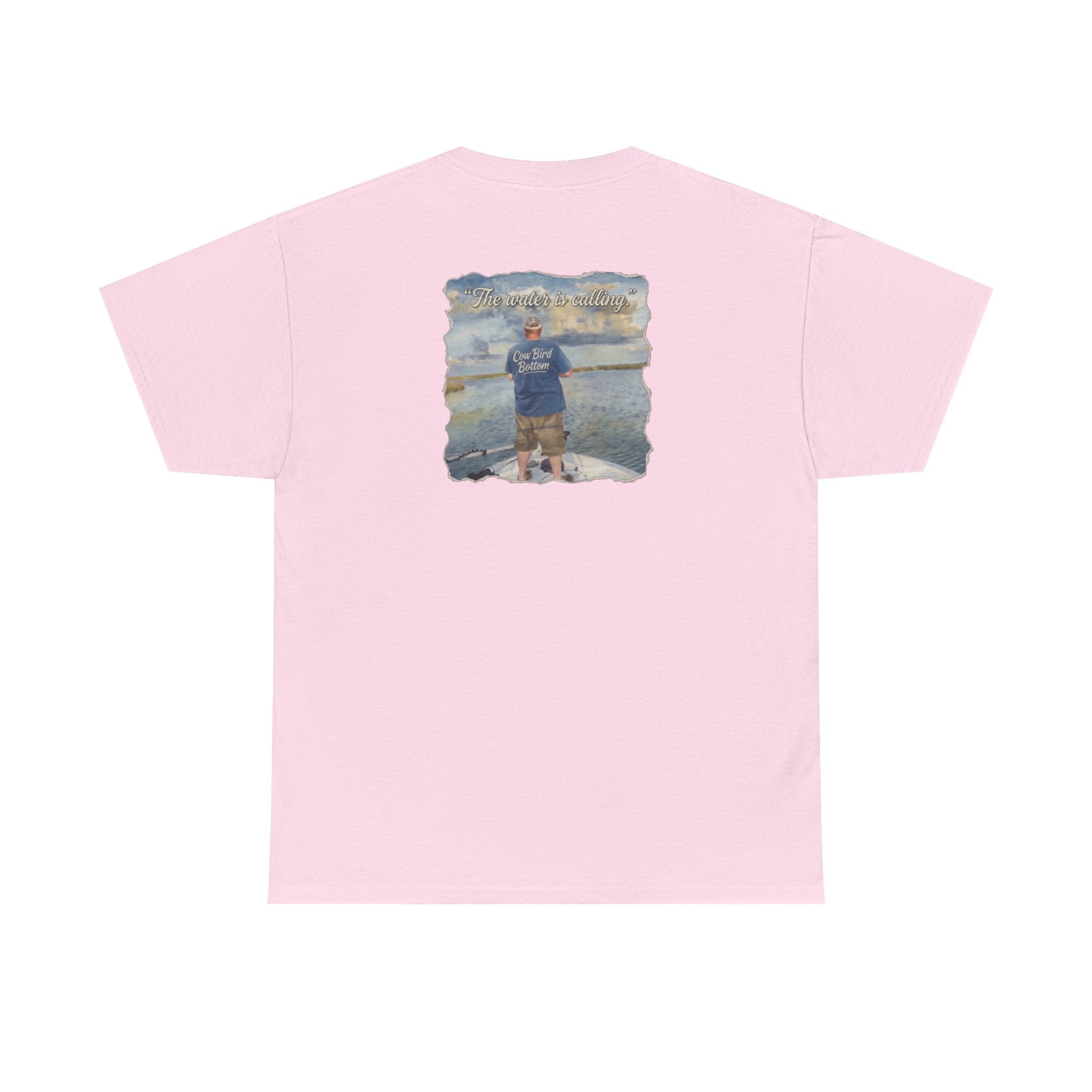 Fishing Photo Backprint Tee — Custom Shoreline Memory T‑Shirt