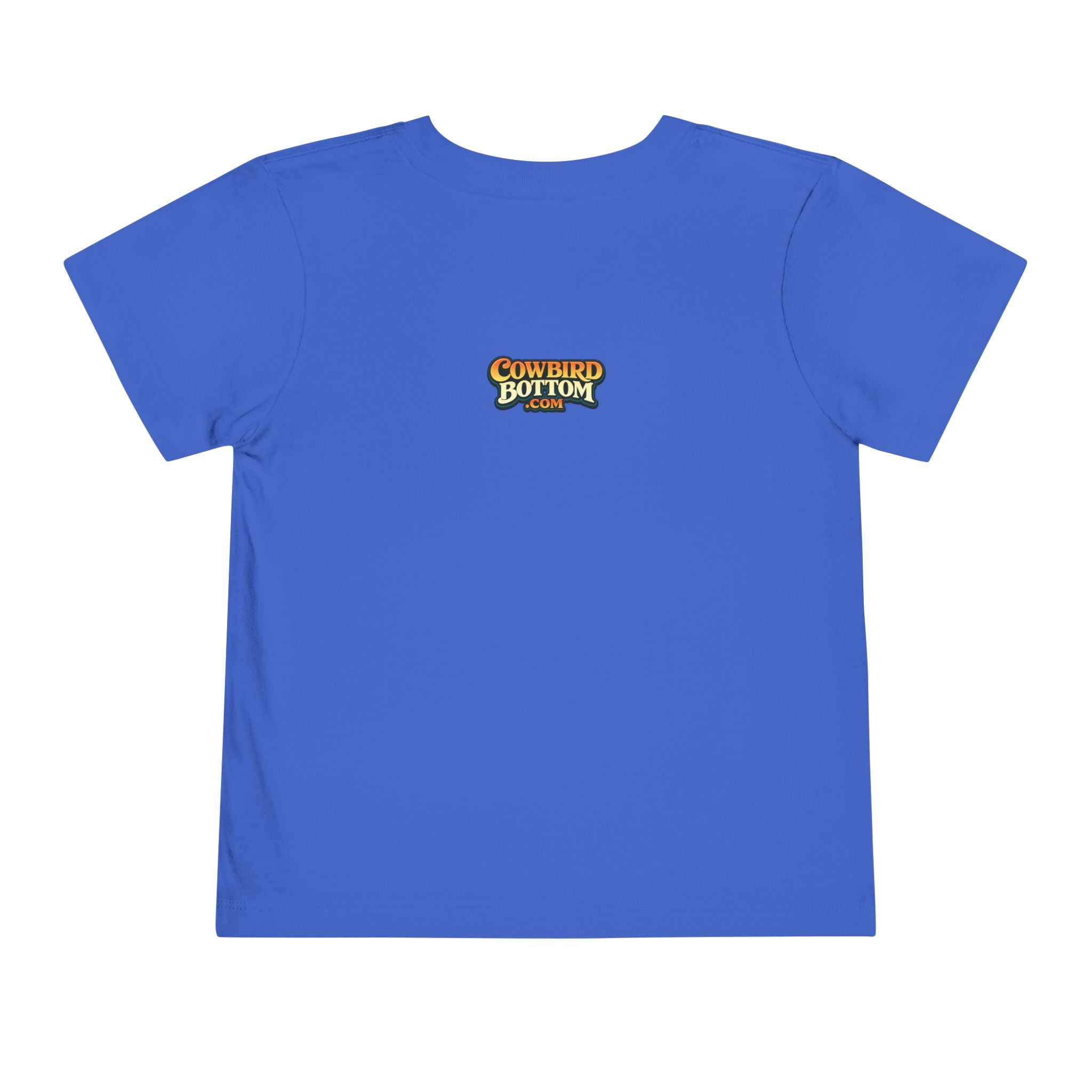 Cowbird Bottom Toddler Tee – Cute Fishing Adventure Graphic
