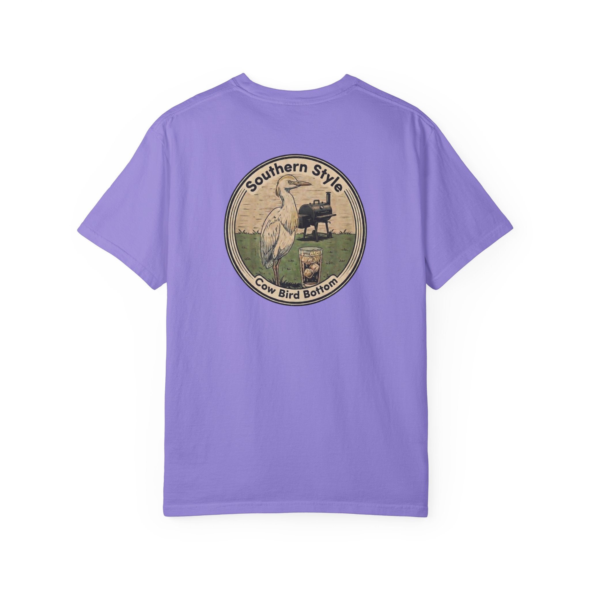 T-Shirt — "Southern Style" Cow Bird Bottom Graphic Tee