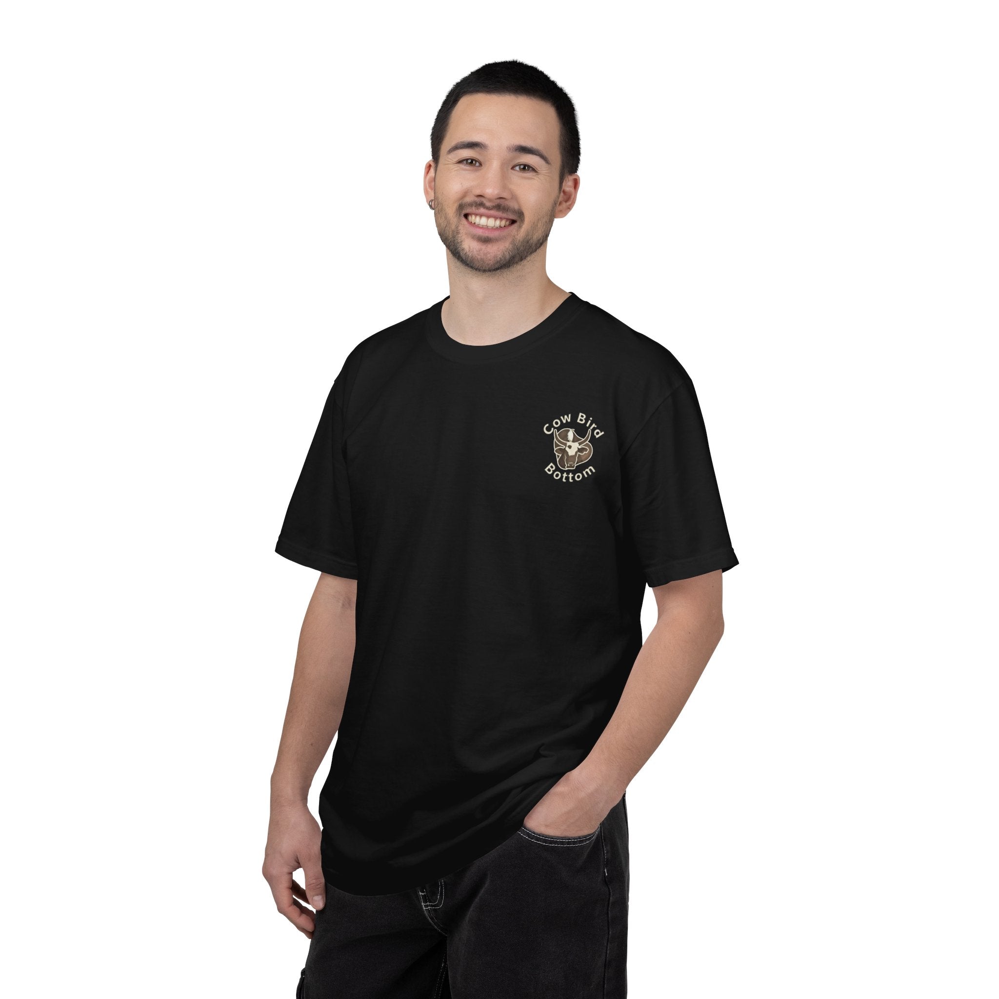 T-Shirt — "Southern Style" Cow Bird Bottom Graphic Tee