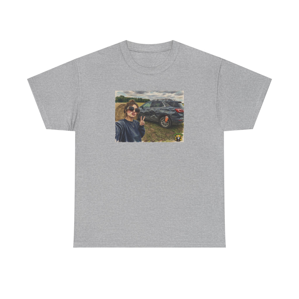 Photo Selfie Car TikTok Tee — Custom Vintage Car Selfie T-Shirt