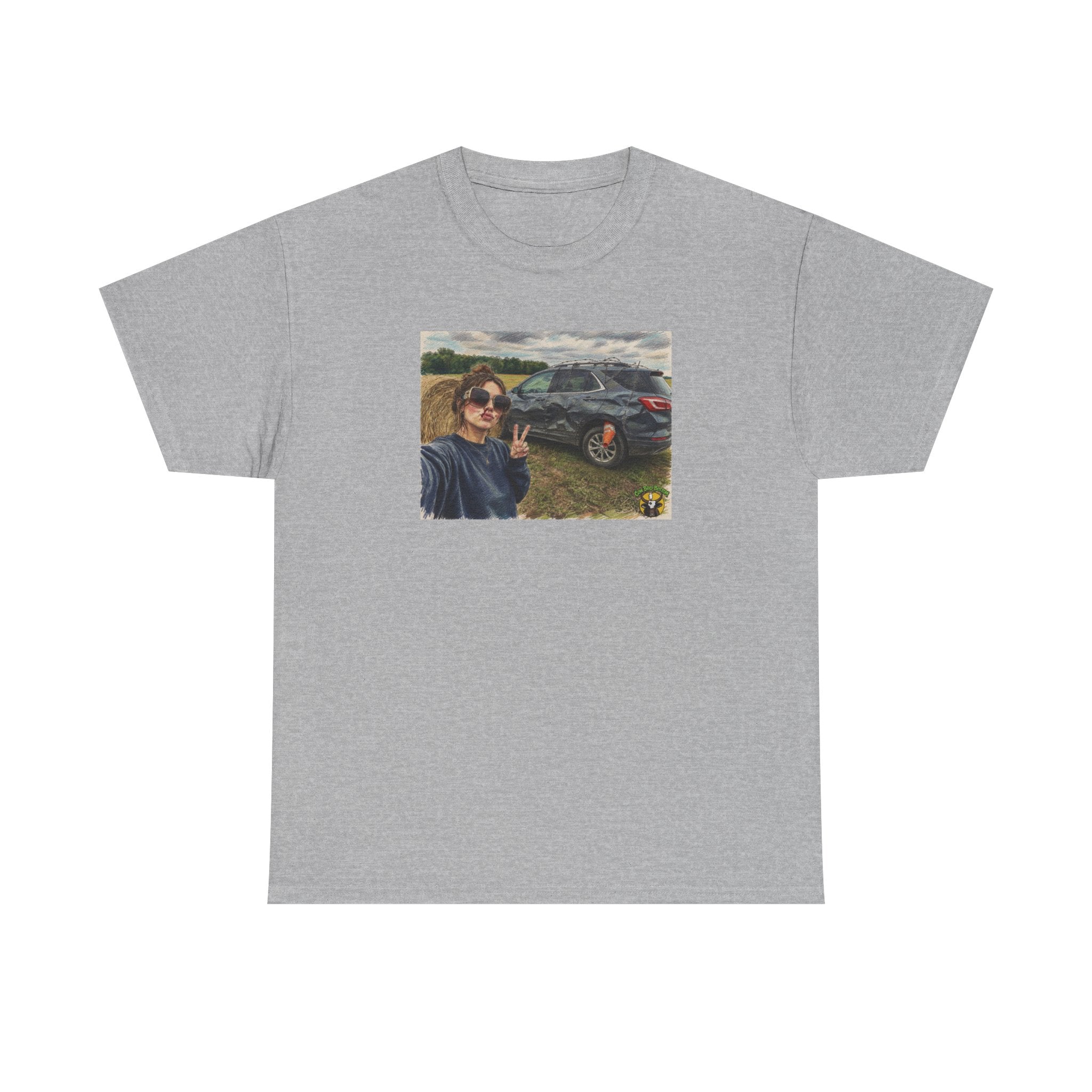 Photo Selfie Car TikTok Tee — Custom Vintage Car Selfie T-Shirt