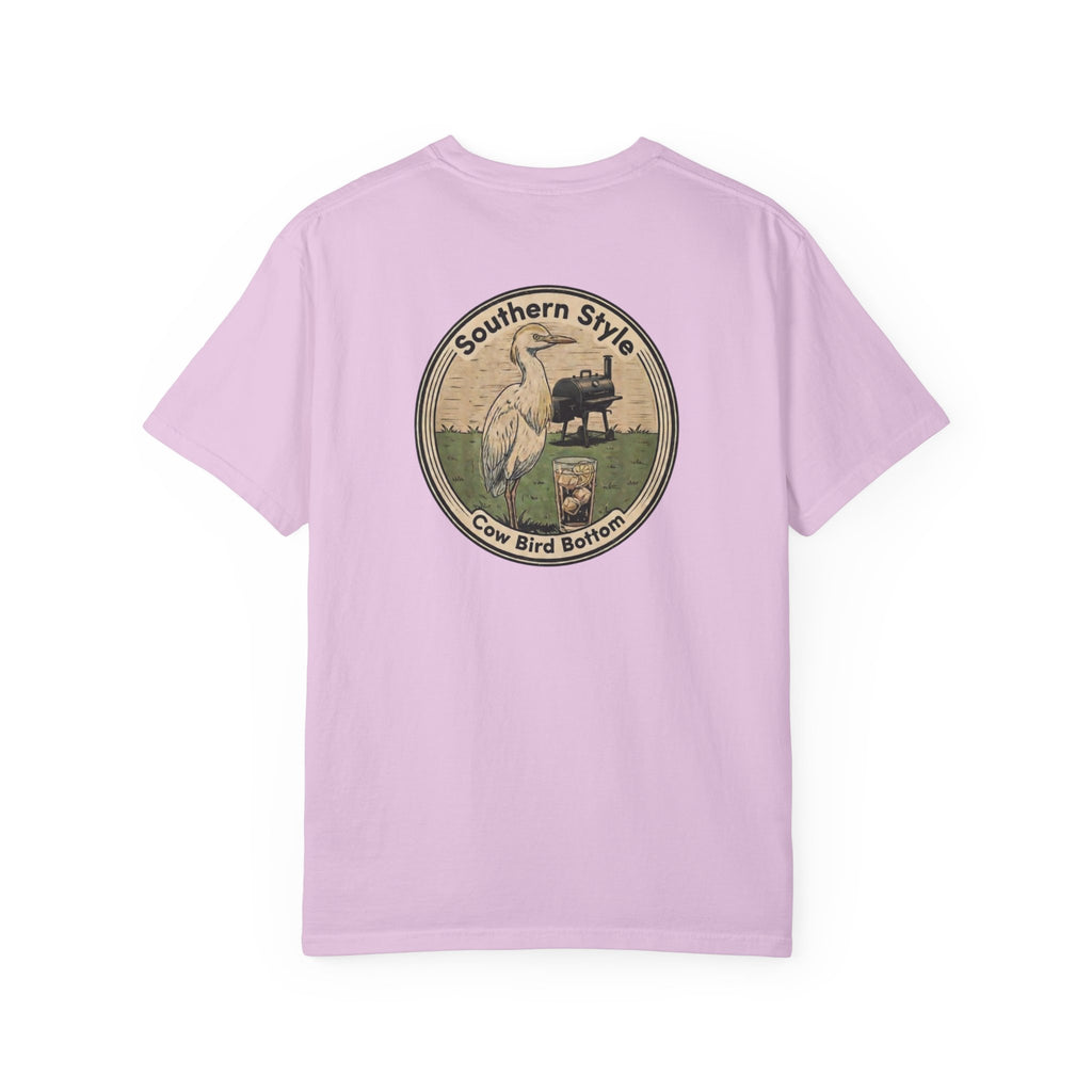 T-Shirt — "Southern Style" Cow Bird Bottom Graphic Tee