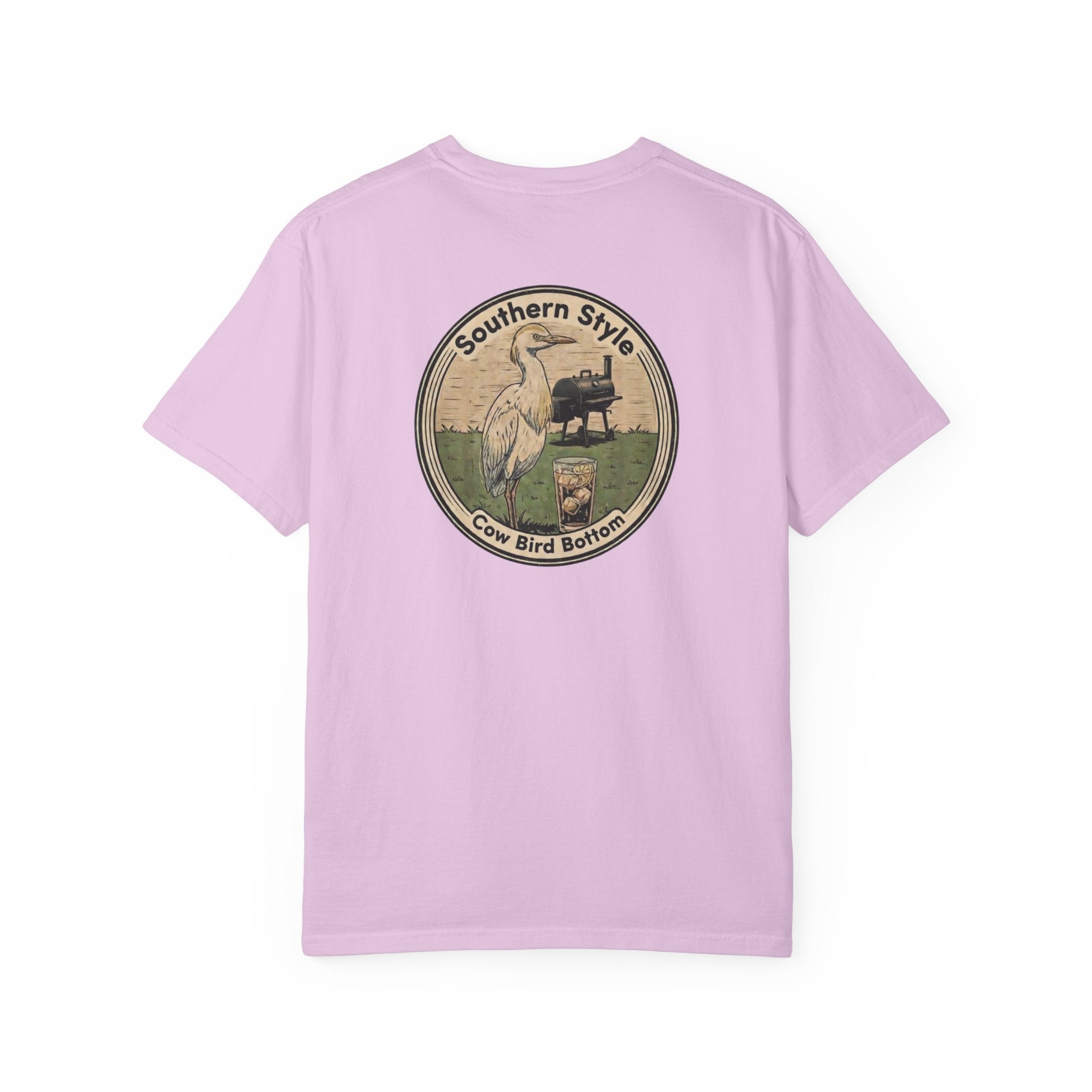 T-Shirt — "Southern Style" Cow Bird Bottom Graphic Tee