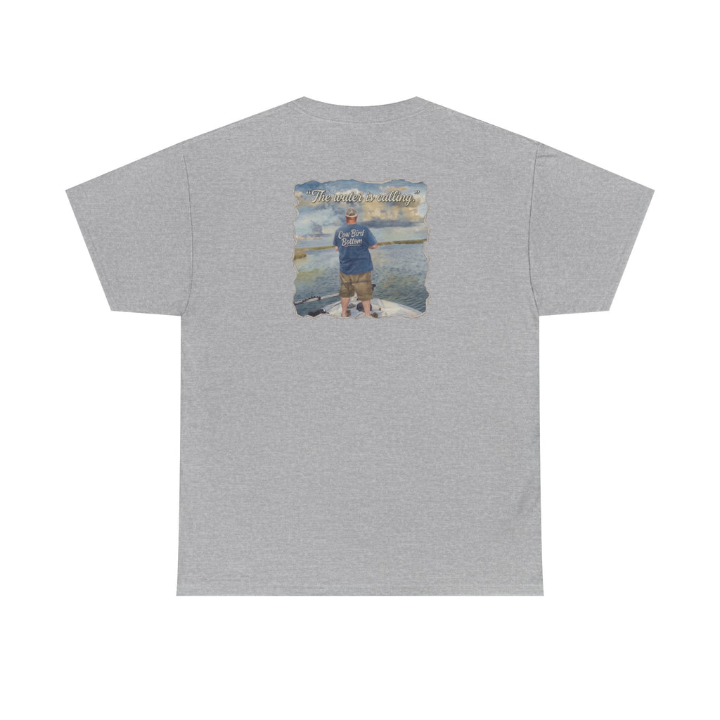 Fishing Photo Backprint Tee — Custom Shoreline Memory T‑Shirt