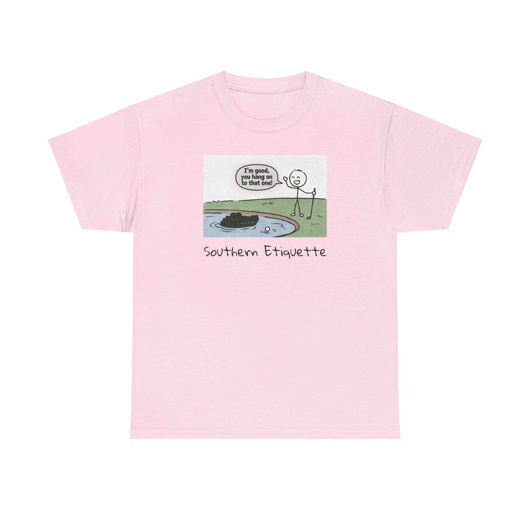 T‑Shirt — "Southern Etiquette" Alligator Cartoon Tee