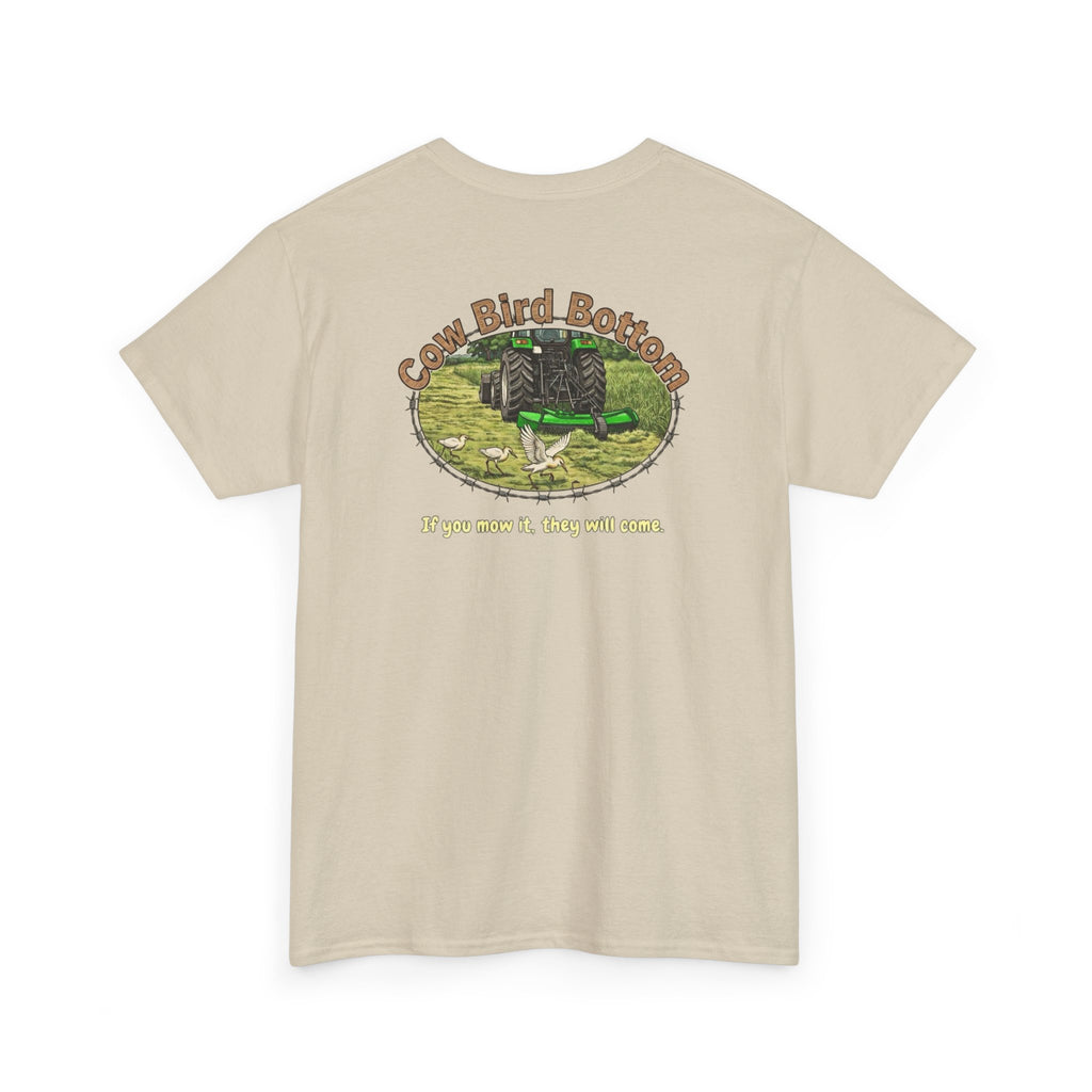 T-Shirt — Mowing Cattle Egret  Illustration Tee