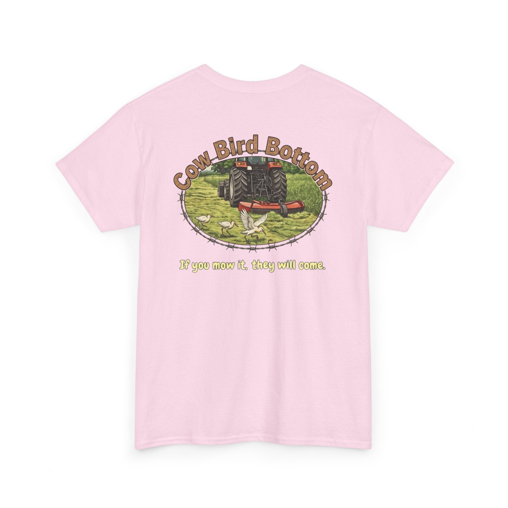 Cow Bird Bottom Red Tractor Graphic Tee