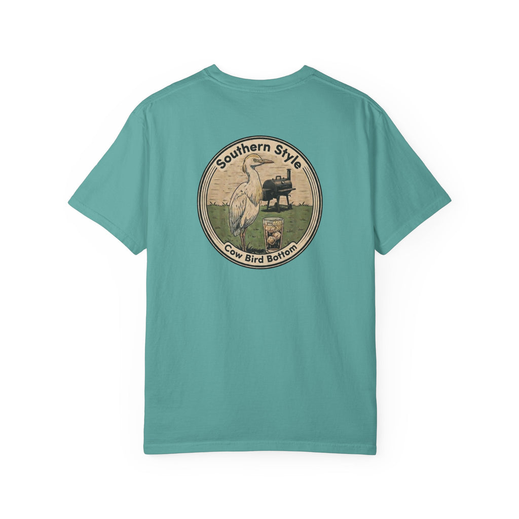 T-Shirt — "Southern Style" Cow Bird Bottom Graphic Tee
