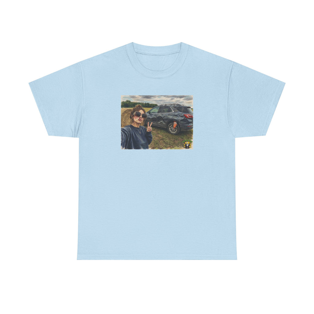 Photo Selfie Car TikTok Tee — Custom Vintage Car Selfie T-Shirt