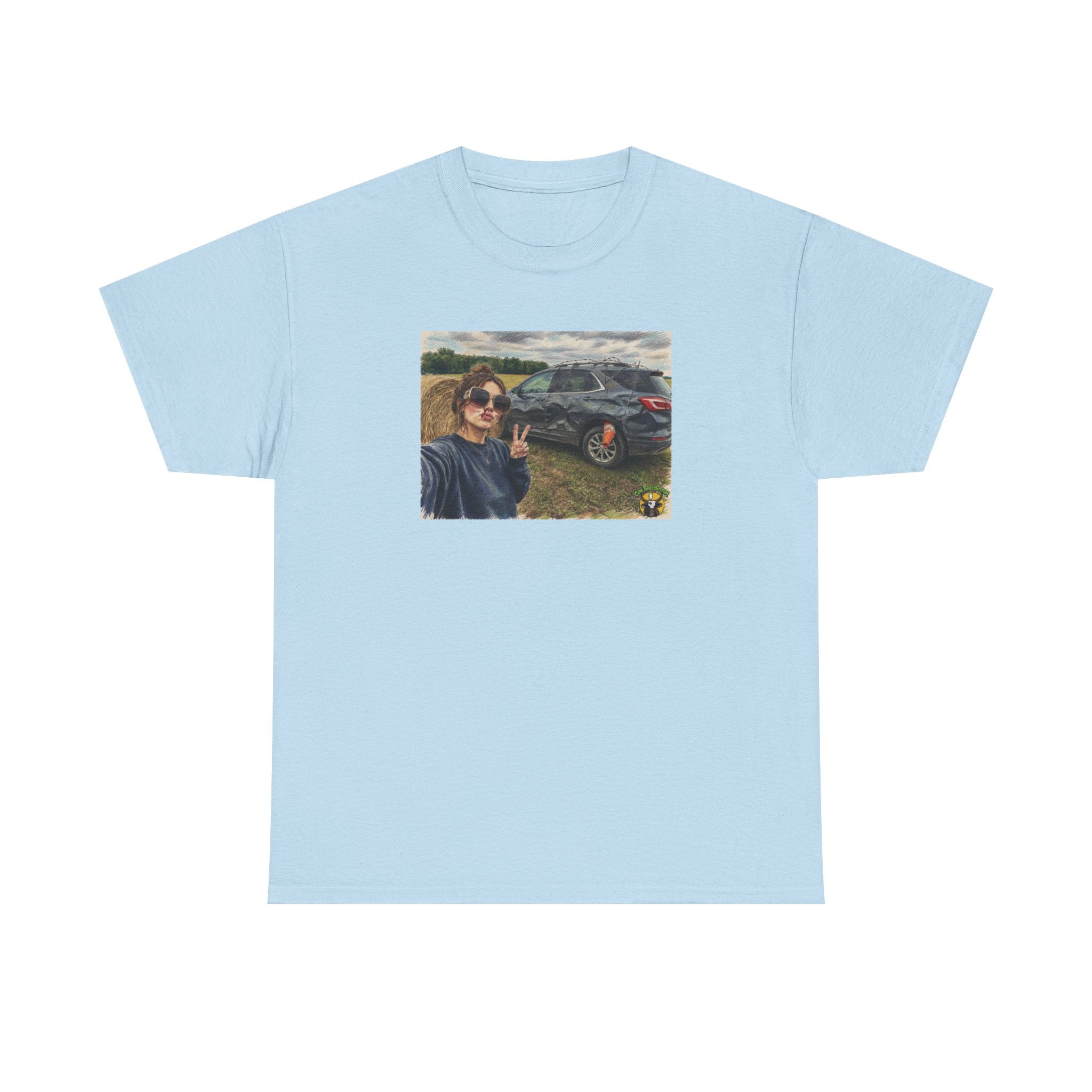 Photo Selfie Car TikTok Tee — Custom Vintage Car Selfie T-Shirt