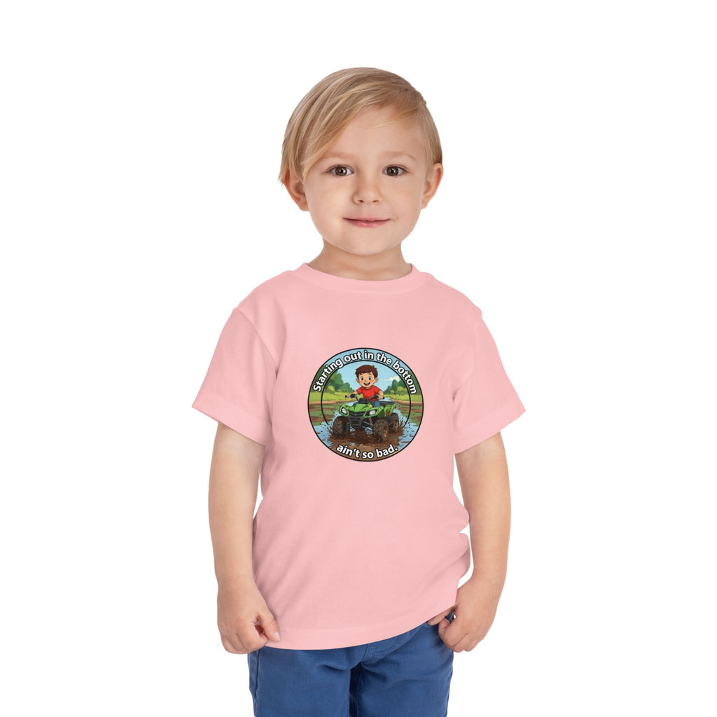 Cowbird Bottom Toddler Tee – Cute Fishing Adventure Graphic