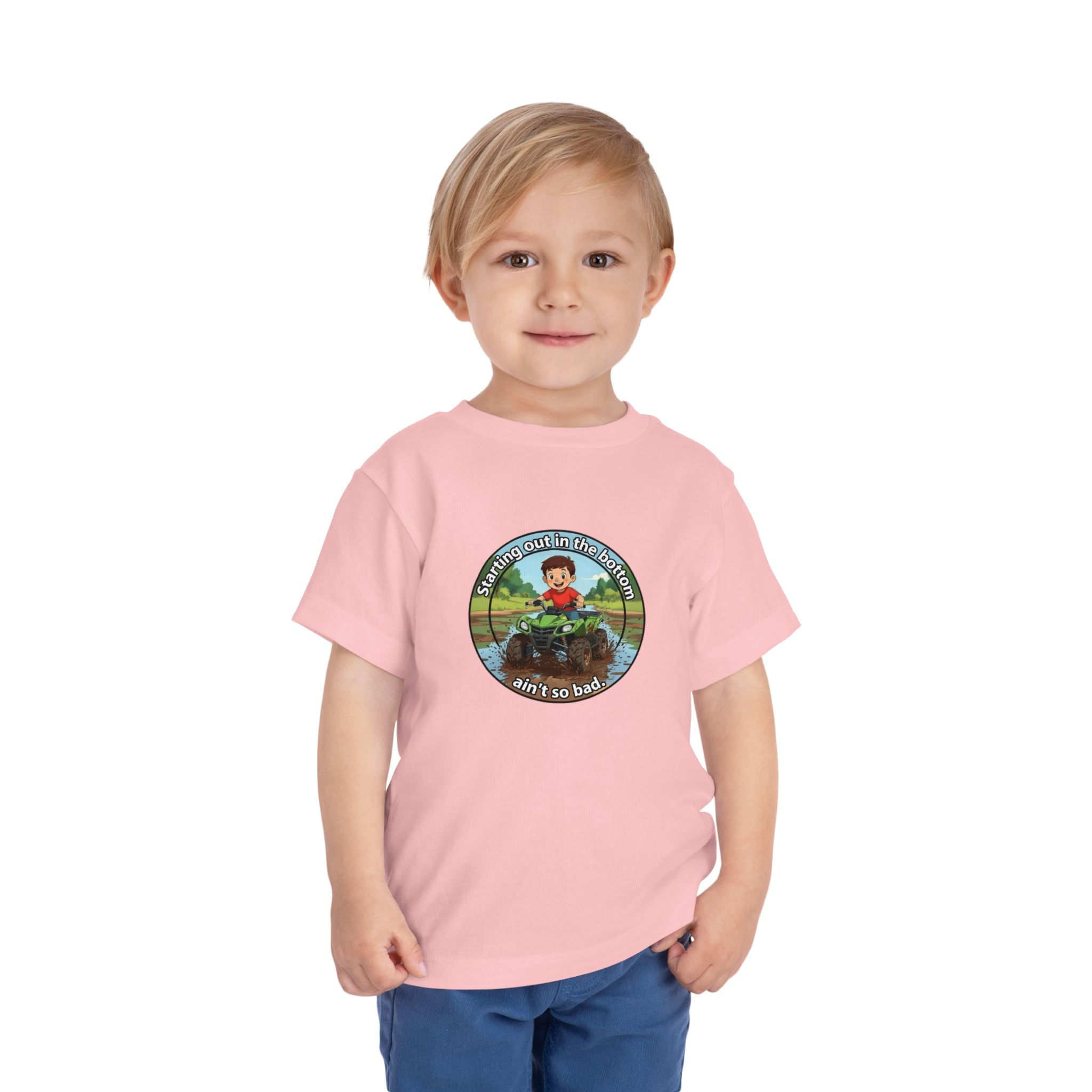 Cowbird Bottom Toddler Tee – Cute Fishing Adventure Graphic
