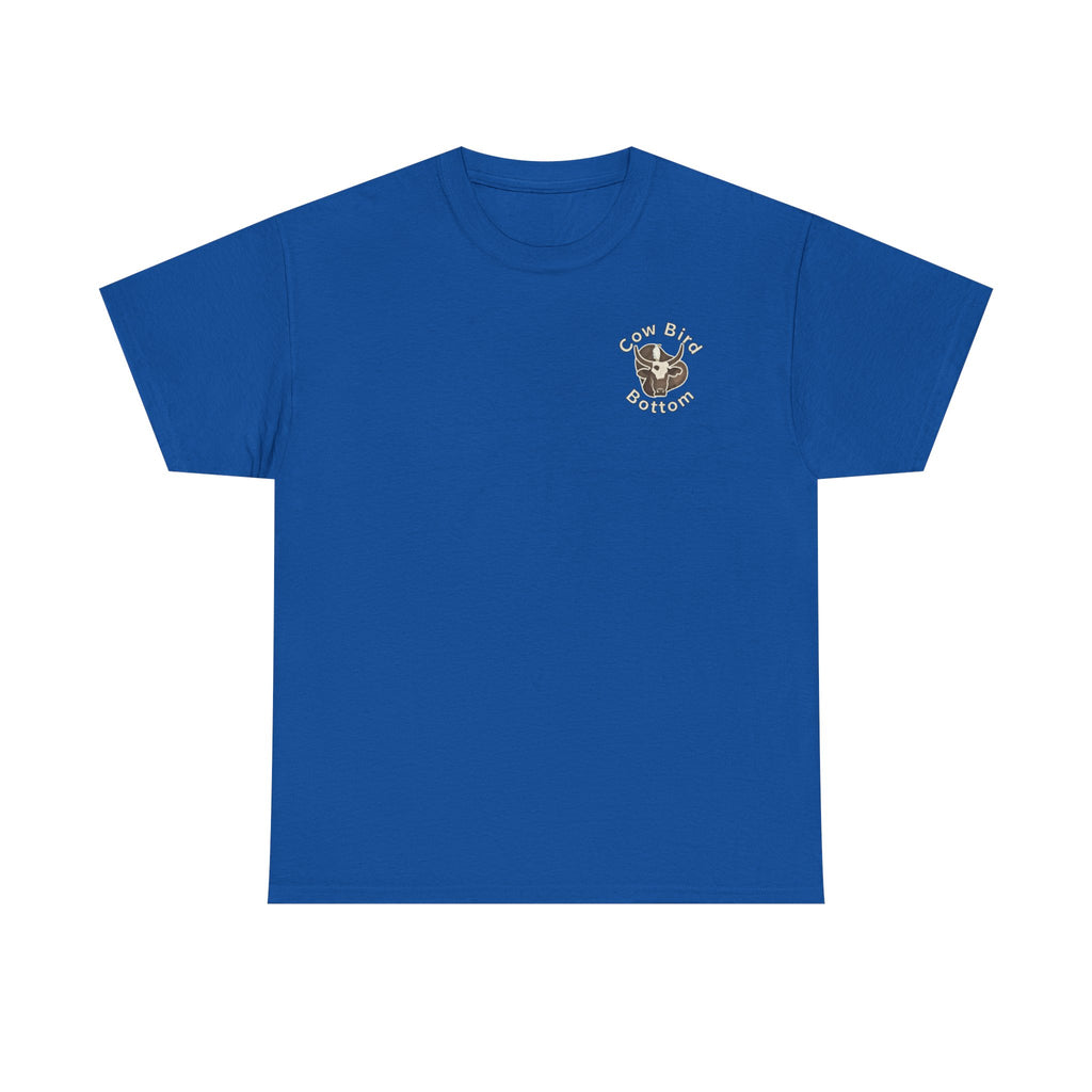 'Cow Bird Bottom' Graphic Tee — Vintage Bird Nature T‑Shirt