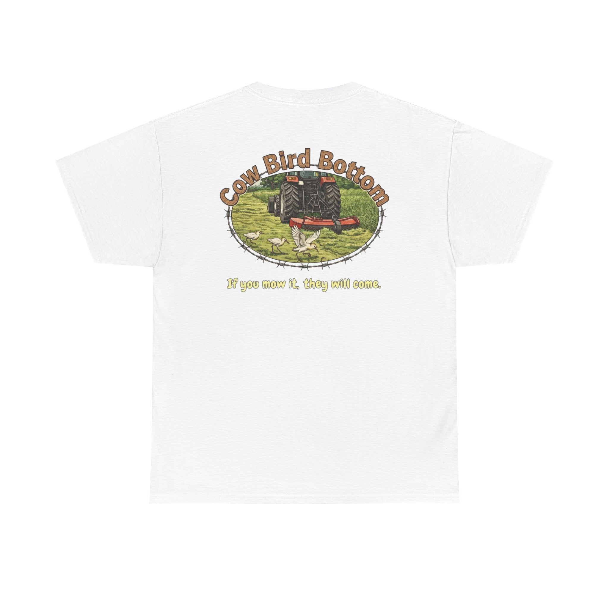 Cow Bird Bottom Red Tractor Graphic Tee