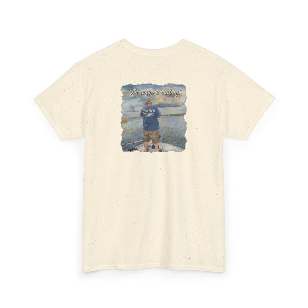 Fishing Photo Backprint Tee — Custom Shoreline Memory T‑Shirt