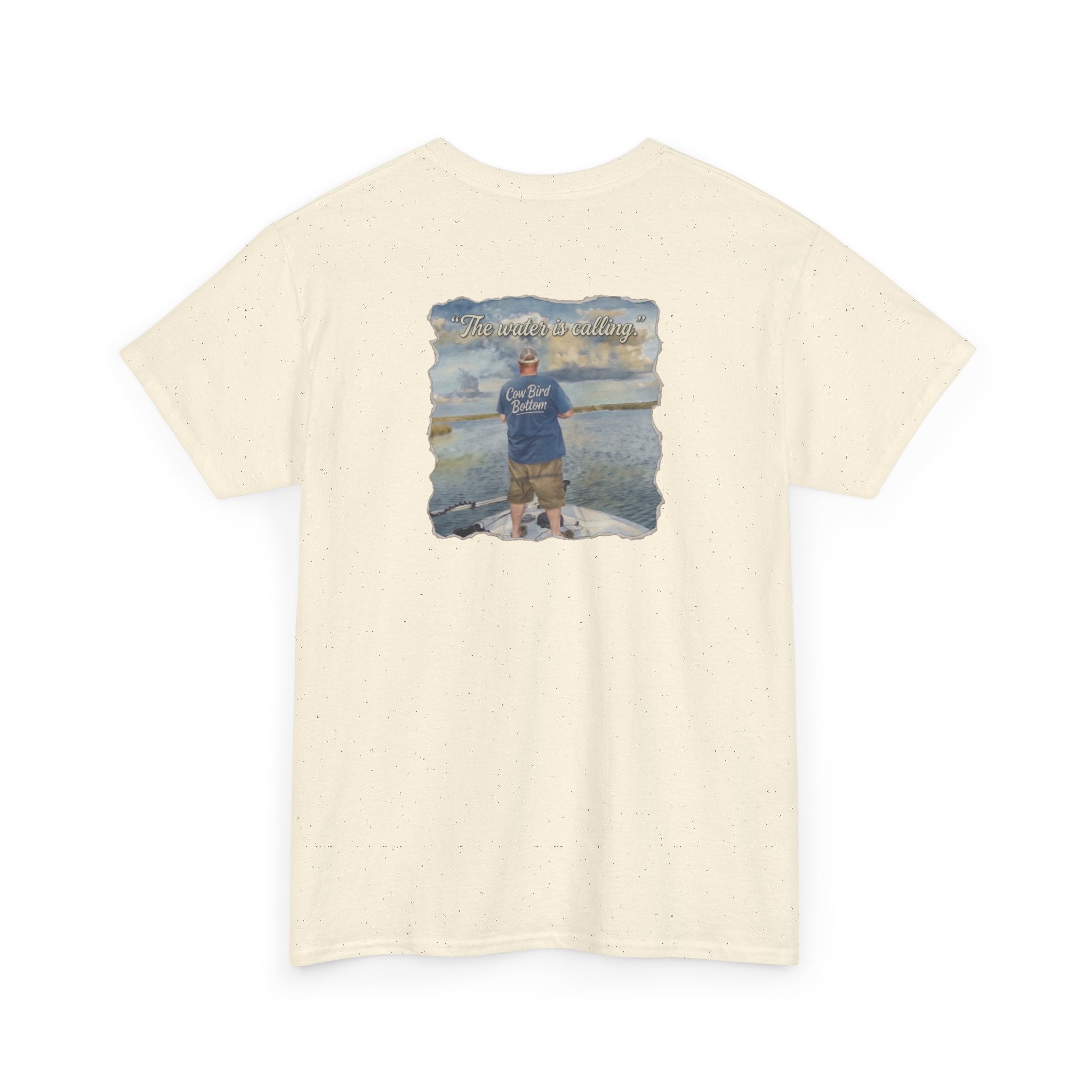 Fishing Photo Backprint Tee — Custom Shoreline Memory T‑Shirt