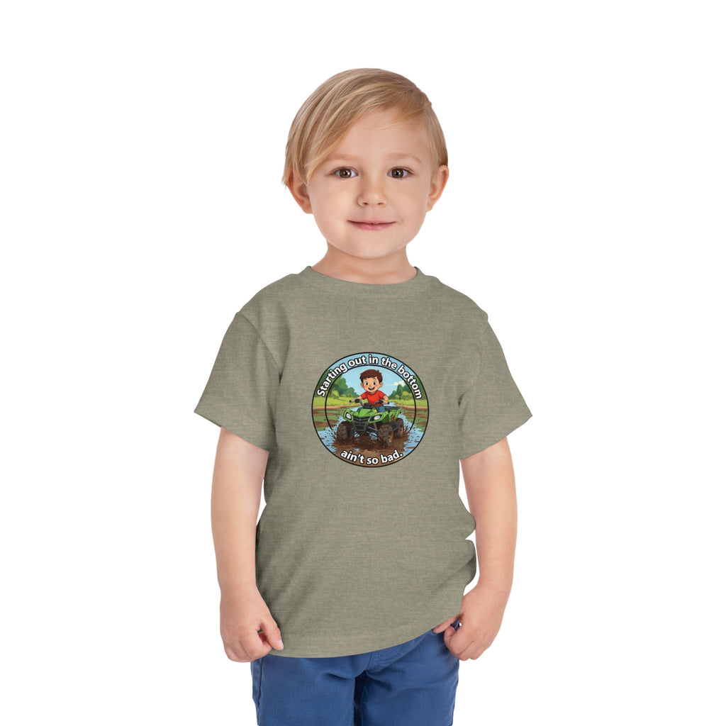 Cowbird Bottom Toddler Tee – Cute Fishing Adventure Graphic