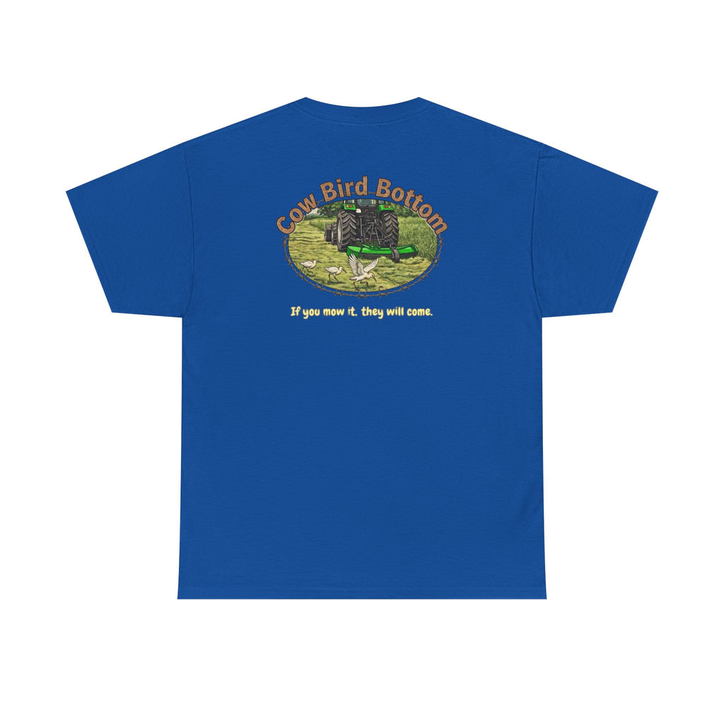 T-Shirt — Mowing Cattle Egret  Illustration Tee