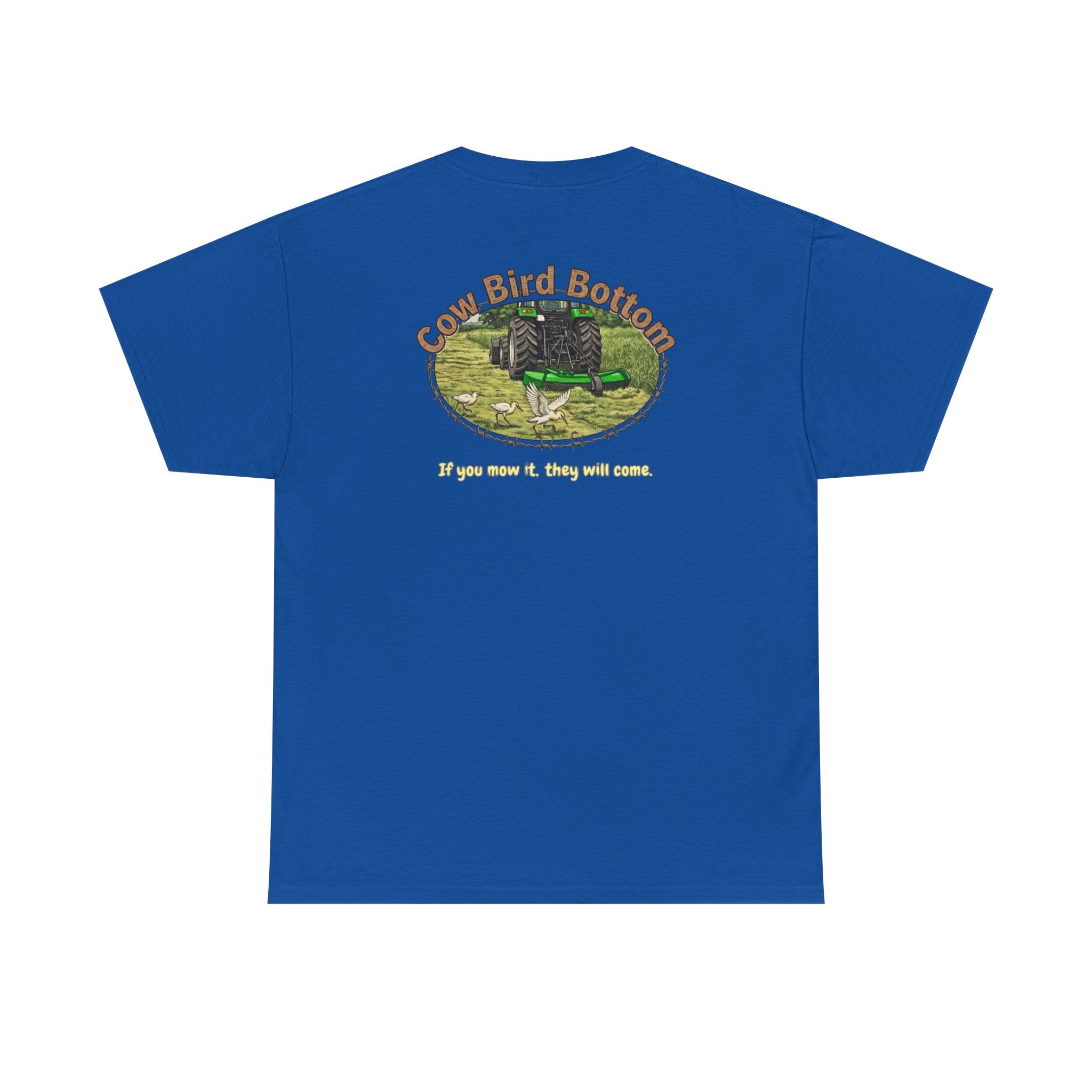 T-Shirt — Mowing Cattle Egret  Illustration Tee