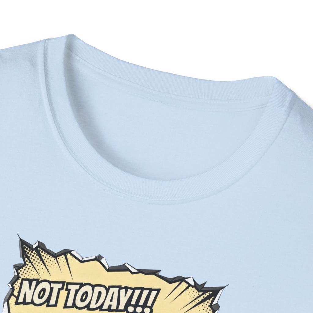 Not Today! Graphic T-Shirt — Humorous Jesus Punching Crocodile Christian Tee