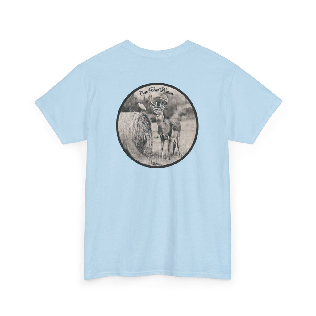 Cow Bird Bottoms Graphic Tee — Vintage Cow Skull Ranch T-Shirt