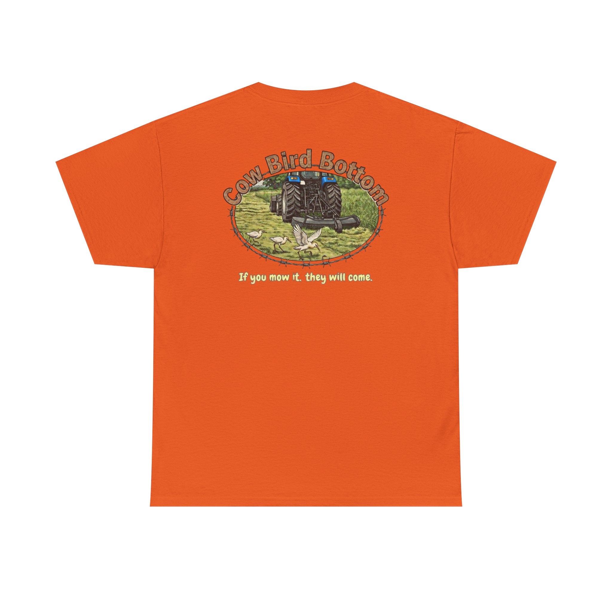 T-Shirt  Mowing Blue Tractor Farm Tee