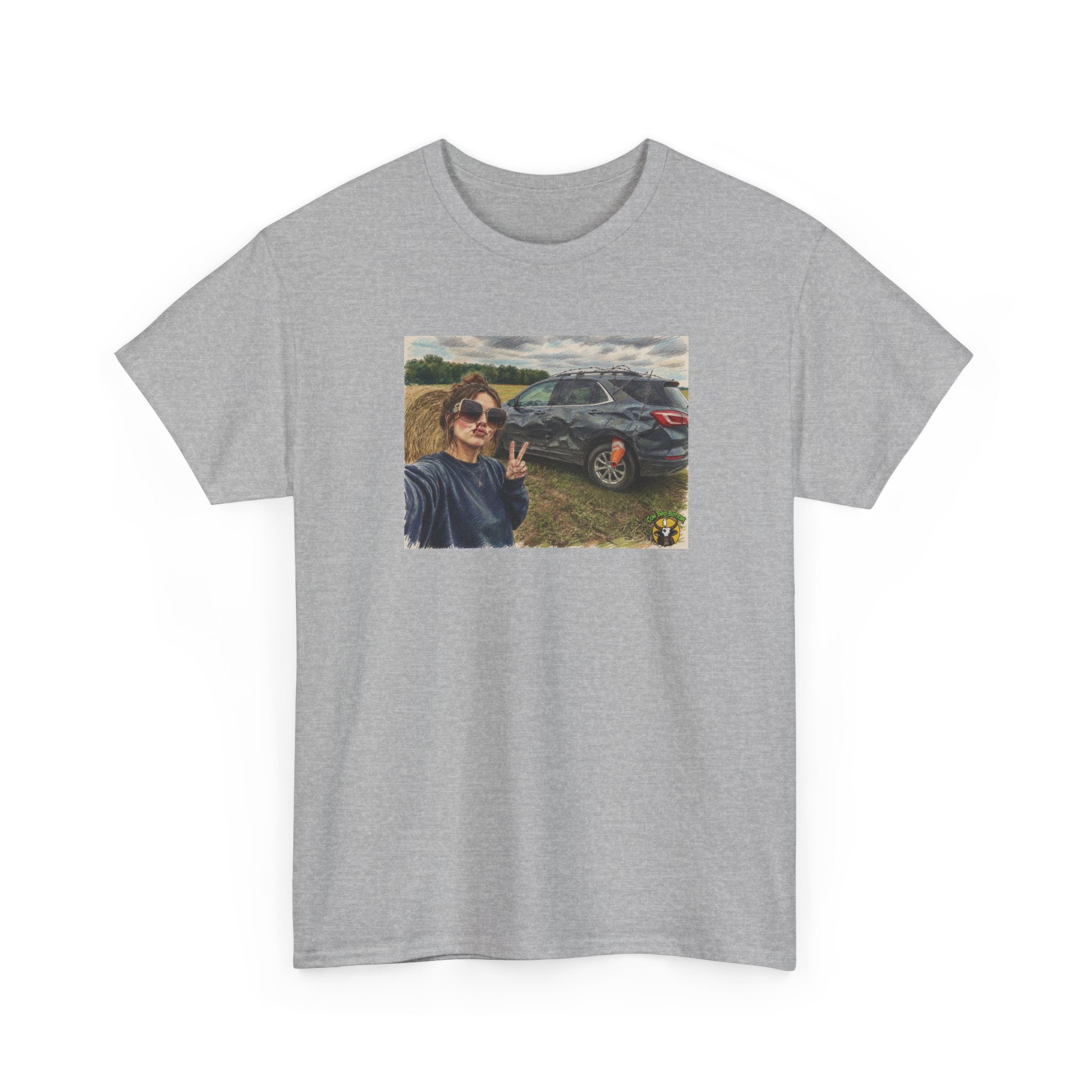 Photo Selfie Car TikTok Tee — Custom Vintage Car Selfie T-Shirt