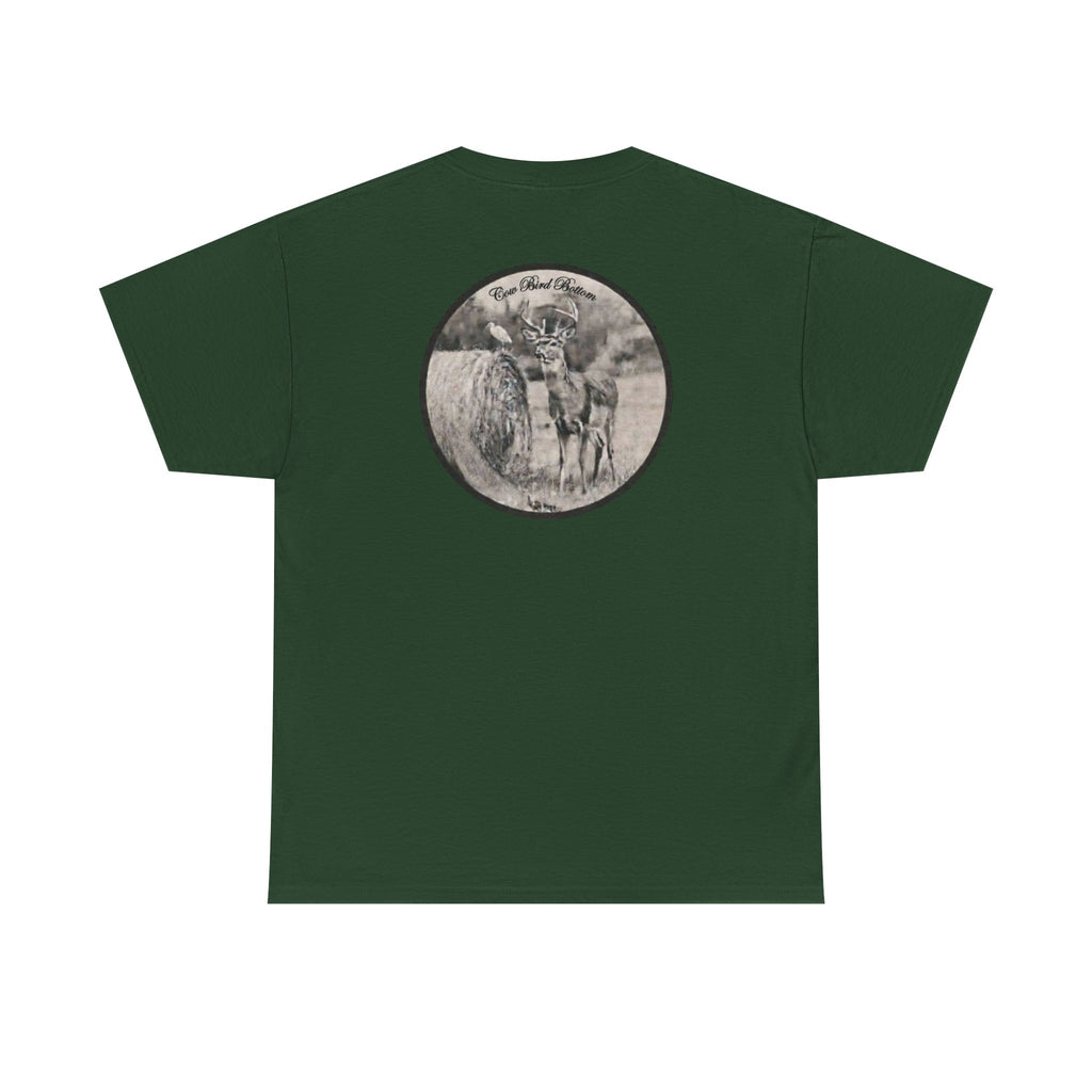 Cow Bird Bottoms Graphic Tee — Vintage Cow Skull Ranch T-Shirt