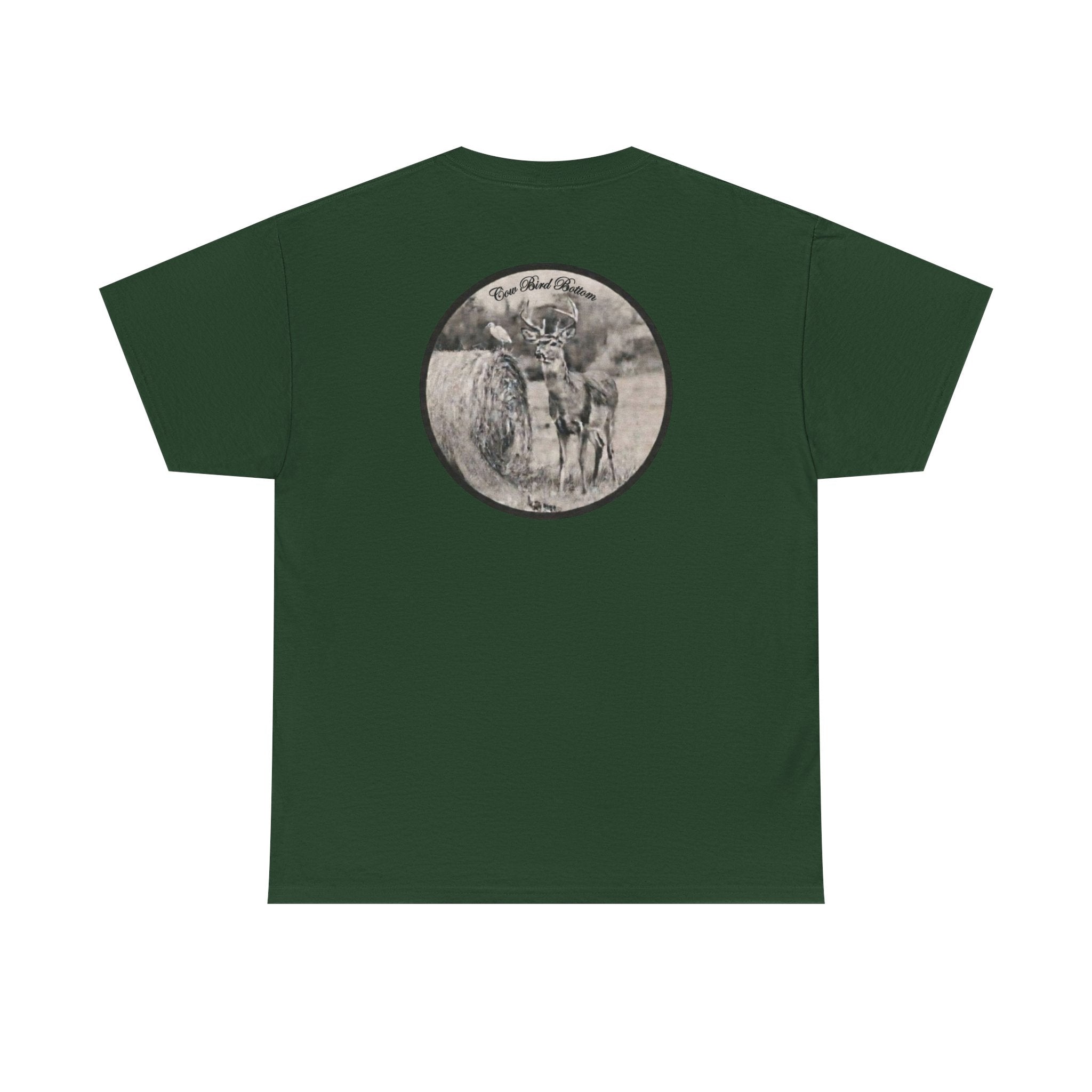 Cow Bird Bottoms Graphic Tee — Vintage Cow Skull Ranch T-Shirt