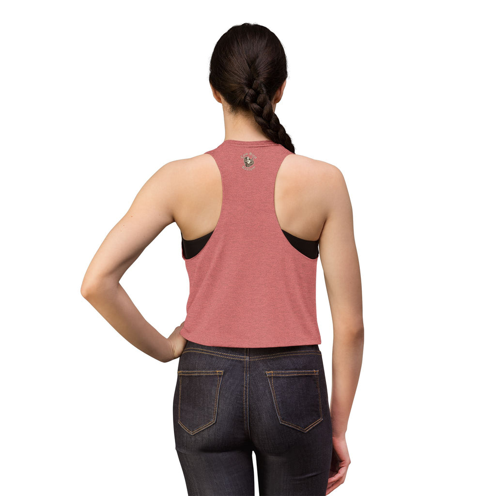 Southern Style Crop Top — 'Cow Bird Bottom' Vintage Heron Graphic