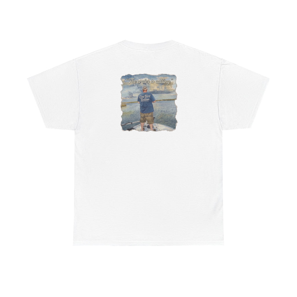 Fishing Photo Backprint Tee — Custom Shoreline Memory T‑Shirt