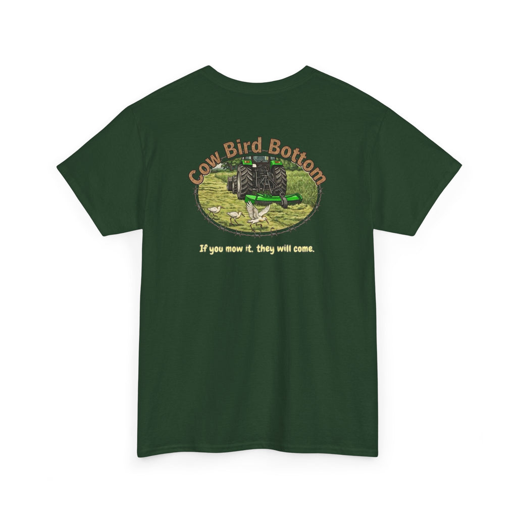 T-Shirt — Mowing Cattle Egret  Illustration Tee