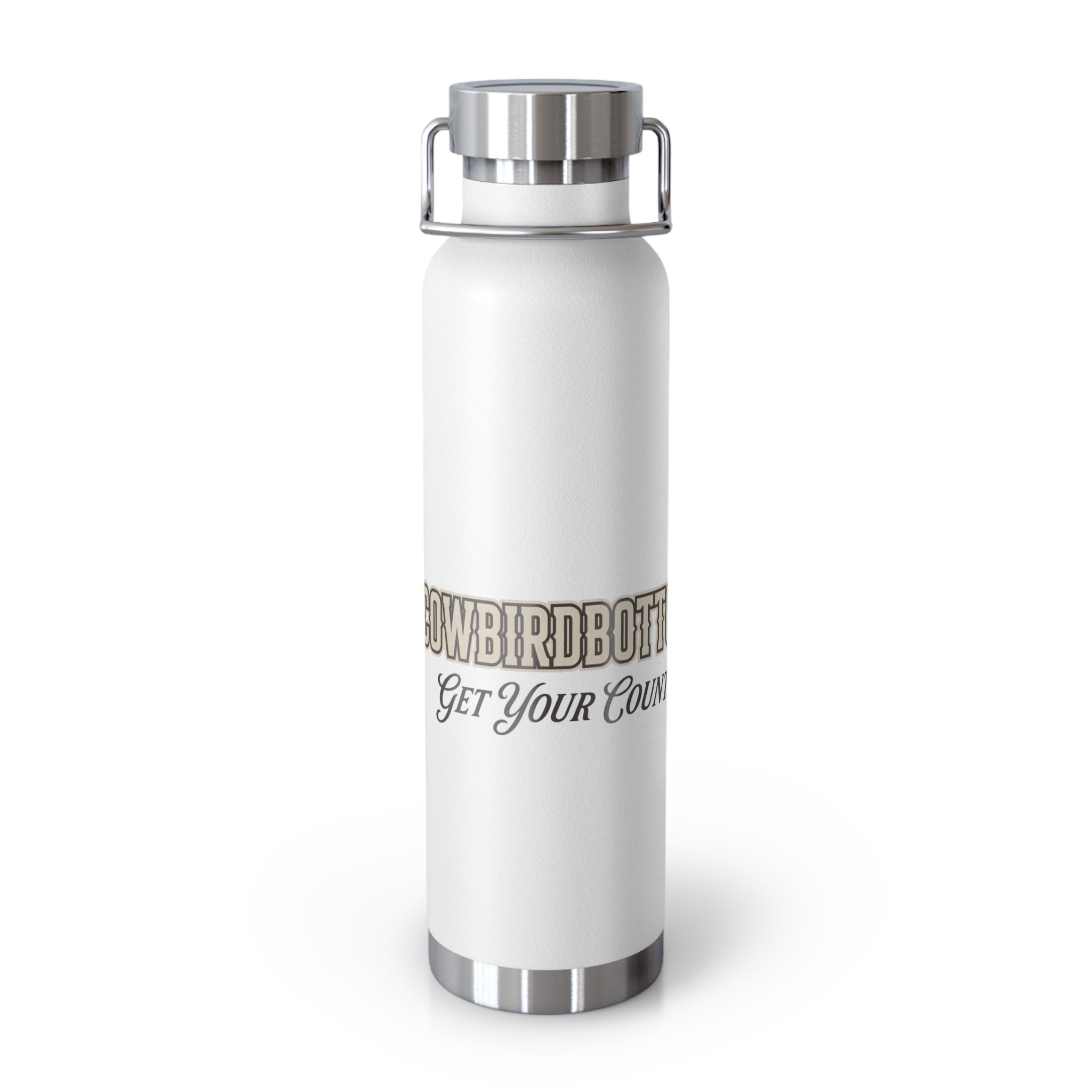 Cowbird Bottle 22oz Vacuum Insulated Water Bottle — 'Get Your Country On' Rustic Ranch Design