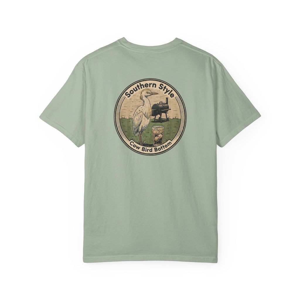 T-Shirt — "Southern Style" Cow Bird Bottom Graphic Tee
