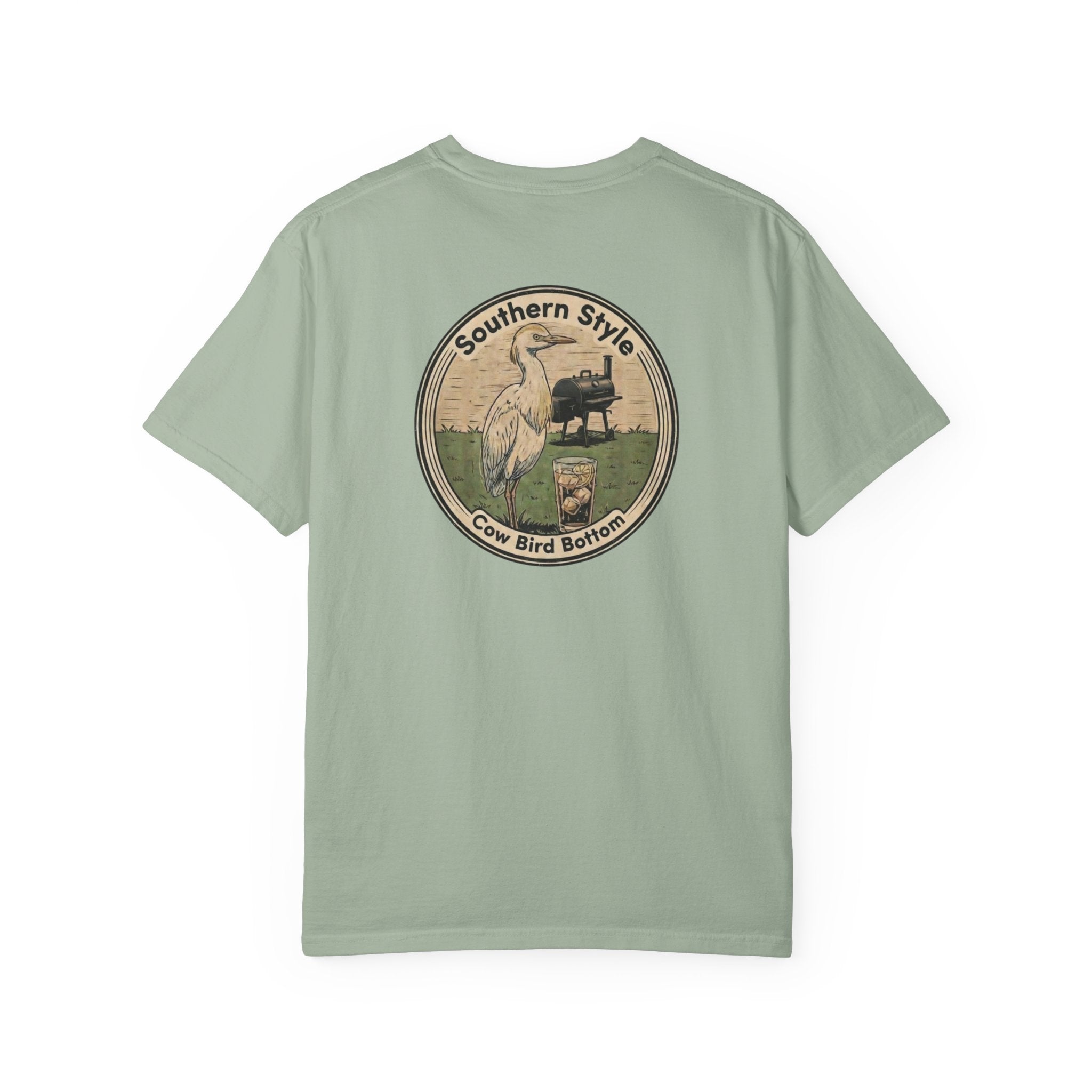 T-Shirt — "Southern Style" Cow Bird Bottom Graphic Tee