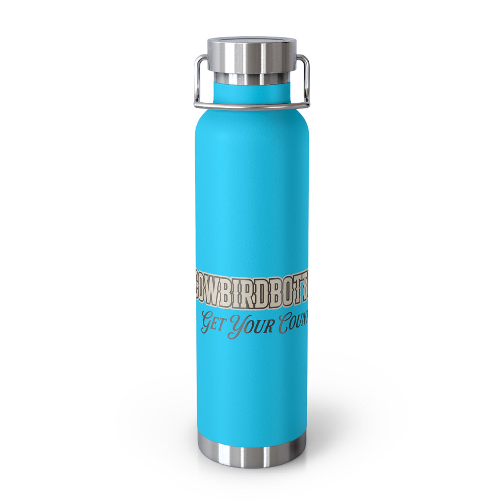 Cowbird Bottle 22oz Vacuum Insulated Water Bottle — 'Get Your Country On' Rustic Ranch Design
